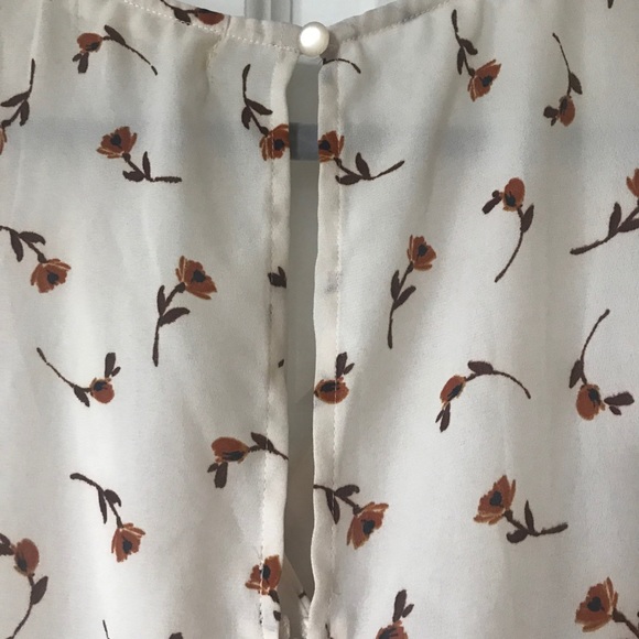 BNWT‼️ ROW A RUST FLORAL MINI DRESS‼️ - Picture 6 of 14